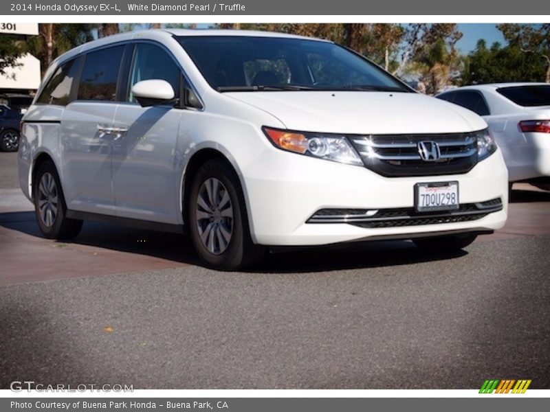White Diamond Pearl / Truffle 2014 Honda Odyssey EX-L