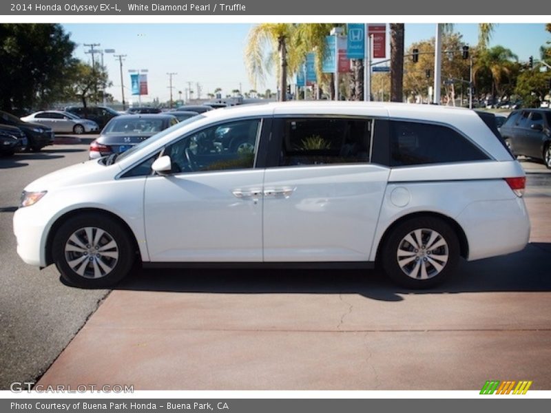 White Diamond Pearl / Truffle 2014 Honda Odyssey EX-L