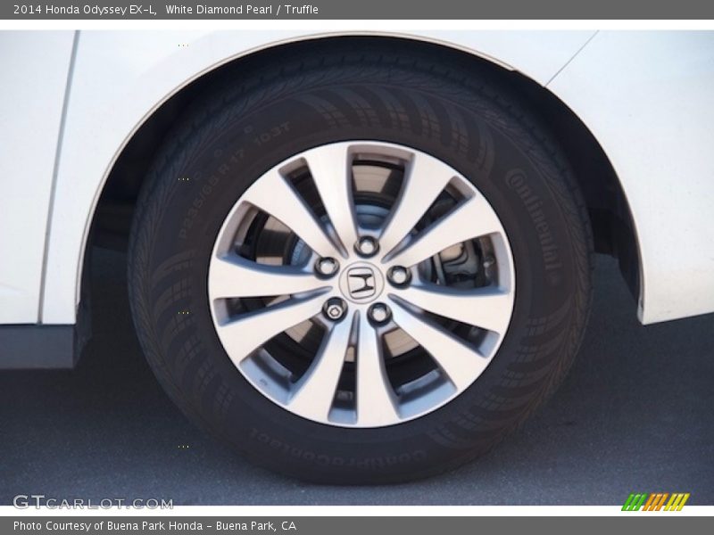 White Diamond Pearl / Truffle 2014 Honda Odyssey EX-L