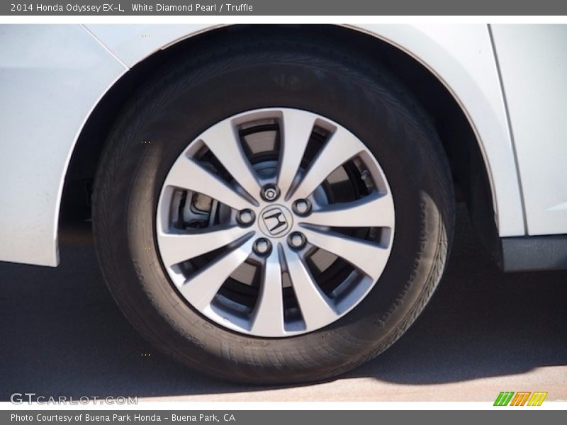 White Diamond Pearl / Truffle 2014 Honda Odyssey EX-L