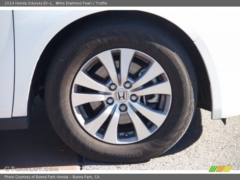 White Diamond Pearl / Truffle 2014 Honda Odyssey EX-L