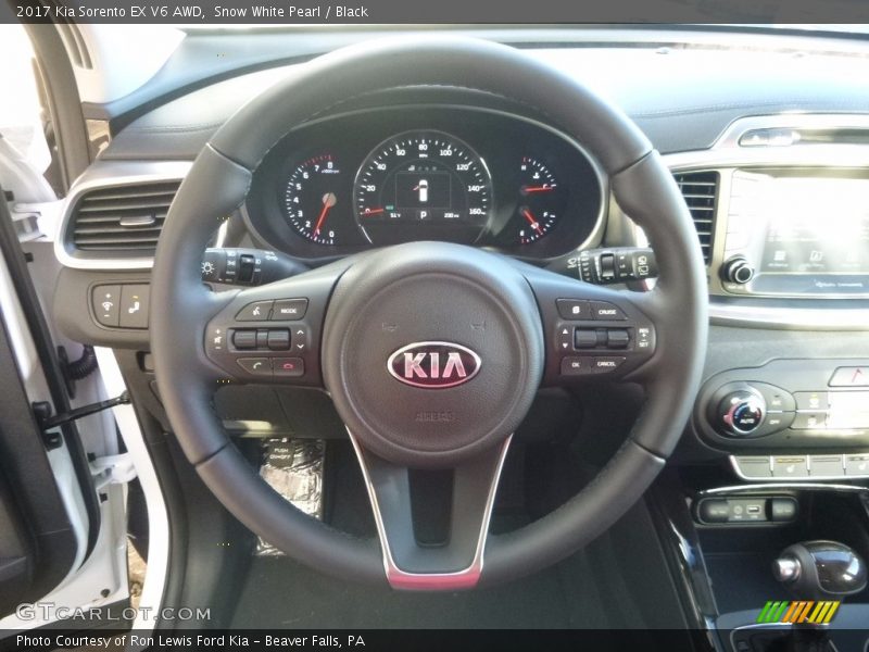 Snow White Pearl / Black 2017 Kia Sorento EX V6 AWD