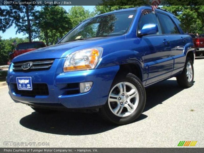 Smart Blue / Black 2007 Kia Sportage EX V6