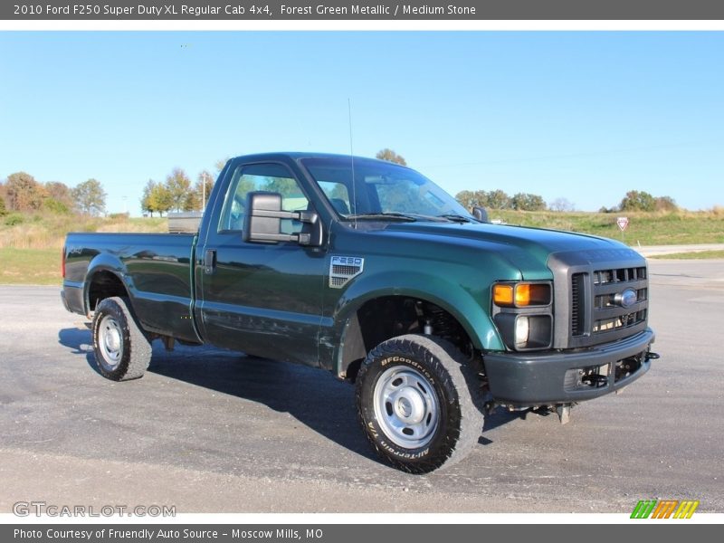 Forest Green Metallic / Medium Stone 2010 Ford F250 Super Duty XL Regular Cab 4x4