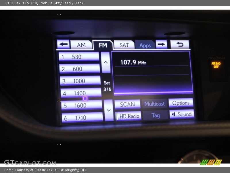 Nebula Gray Pearl / Black 2013 Lexus ES 350
