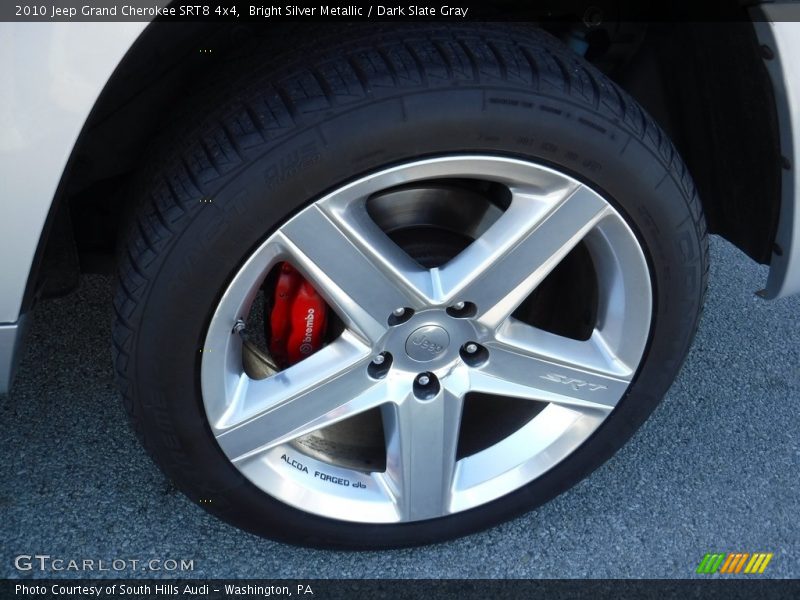 Bright Silver Metallic / Dark Slate Gray 2010 Jeep Grand Cherokee SRT8 4x4