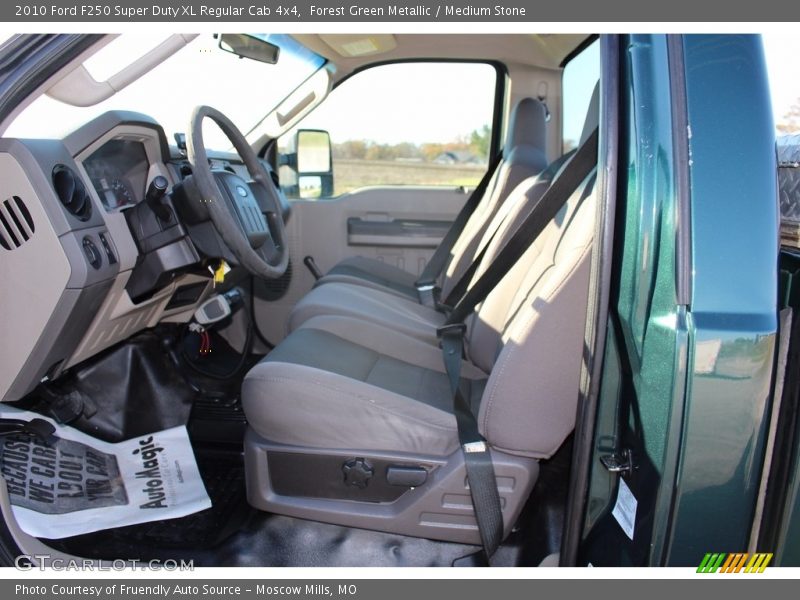 Forest Green Metallic / Medium Stone 2010 Ford F250 Super Duty XL Regular Cab 4x4