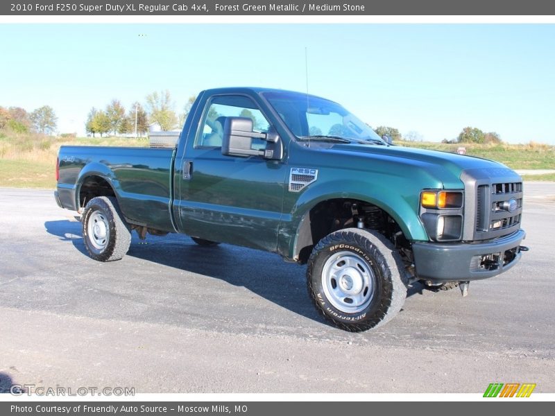 Forest Green Metallic / Medium Stone 2010 Ford F250 Super Duty XL Regular Cab 4x4