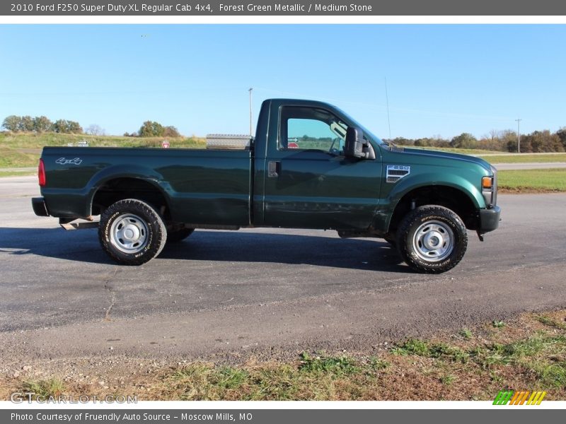 Forest Green Metallic / Medium Stone 2010 Ford F250 Super Duty XL Regular Cab 4x4