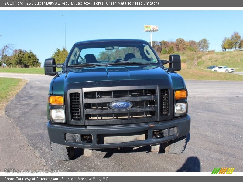 Forest Green Metallic / Medium Stone 2010 Ford F250 Super Duty XL Regular Cab 4x4