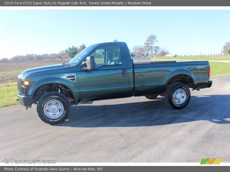 Forest Green Metallic / Medium Stone 2010 Ford F250 Super Duty XL Regular Cab 4x4