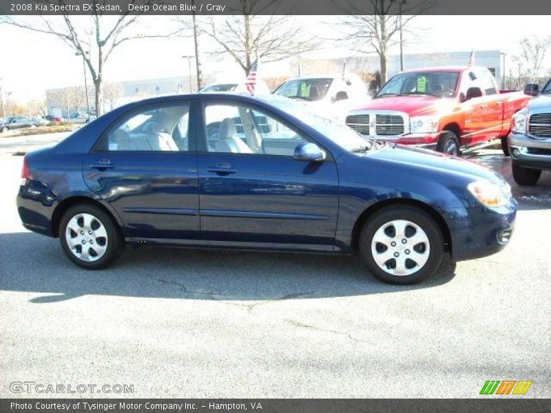 Deep Ocean Blue / Gray 2008 Kia Spectra EX Sedan