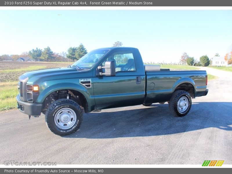 Forest Green Metallic / Medium Stone 2010 Ford F250 Super Duty XL Regular Cab 4x4