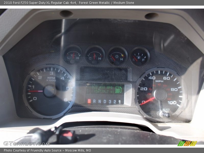 Forest Green Metallic / Medium Stone 2010 Ford F250 Super Duty XL Regular Cab 4x4
