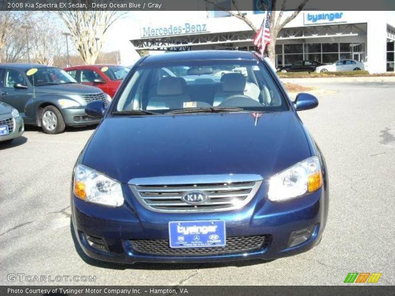 Deep Ocean Blue / Gray 2008 Kia Spectra EX Sedan