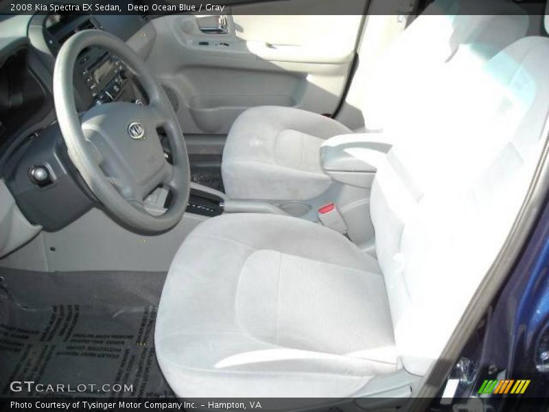 Deep Ocean Blue / Gray 2008 Kia Spectra EX Sedan