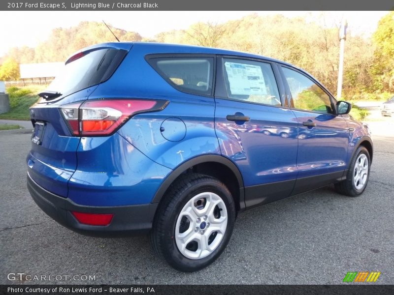 Lightning Blue / Charcoal Black 2017 Ford Escape S