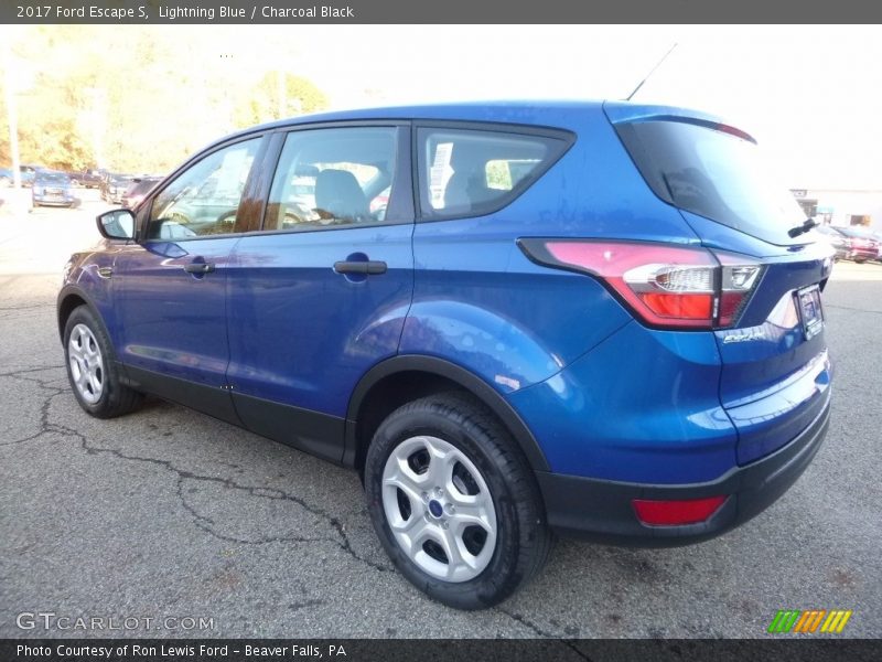 Lightning Blue / Charcoal Black 2017 Ford Escape S