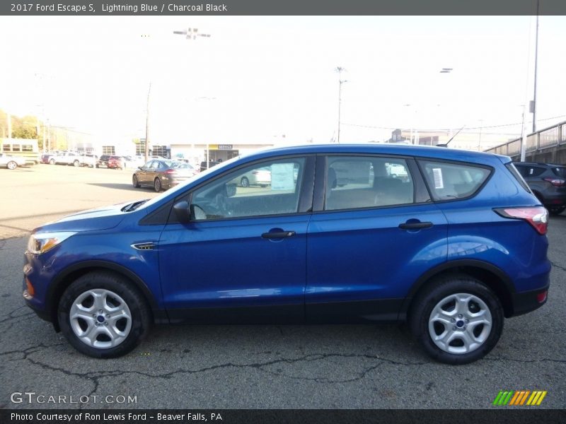 Lightning Blue / Charcoal Black 2017 Ford Escape S