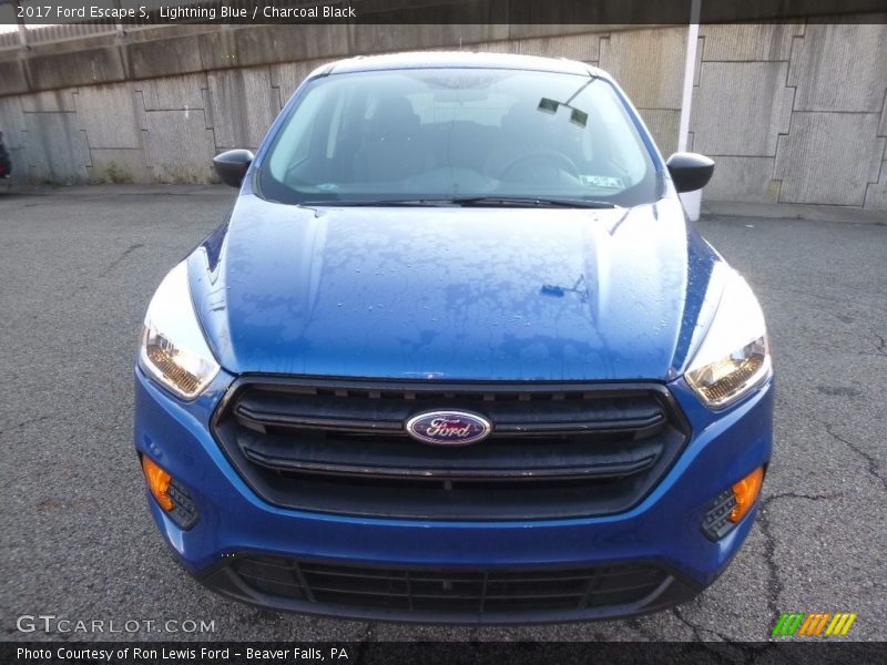 Lightning Blue / Charcoal Black 2017 Ford Escape S