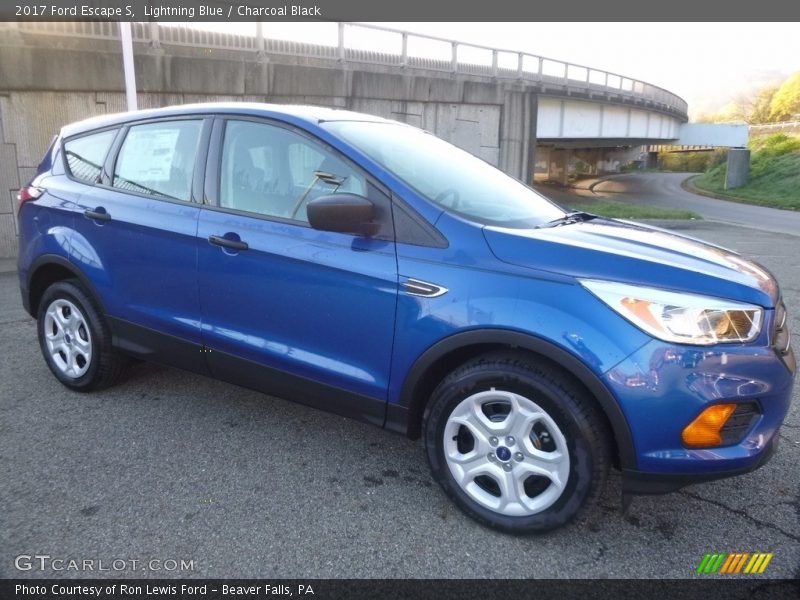 Lightning Blue / Charcoal Black 2017 Ford Escape S
