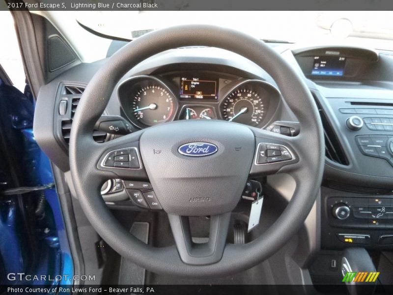 Lightning Blue / Charcoal Black 2017 Ford Escape S