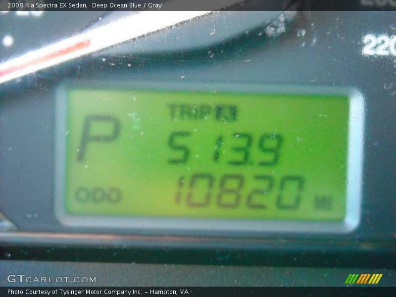 Deep Ocean Blue / Gray 2008 Kia Spectra EX Sedan