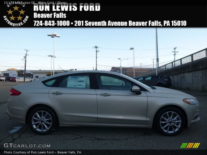 White Gold / Ebony 2017 Ford Fusion SE