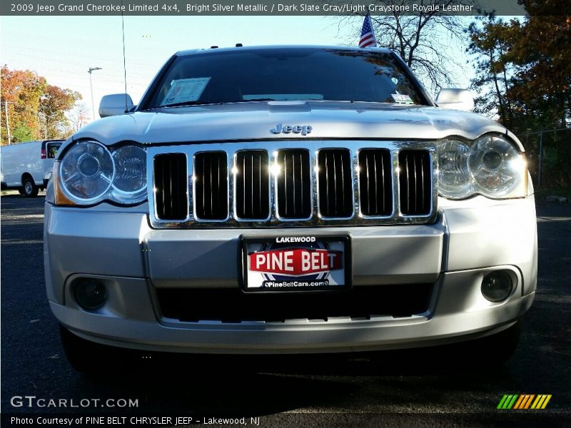 Bright Silver Metallic / Dark Slate Gray/Light Graystone Royale Leather 2009 Jeep Grand Cherokee Limited 4x4