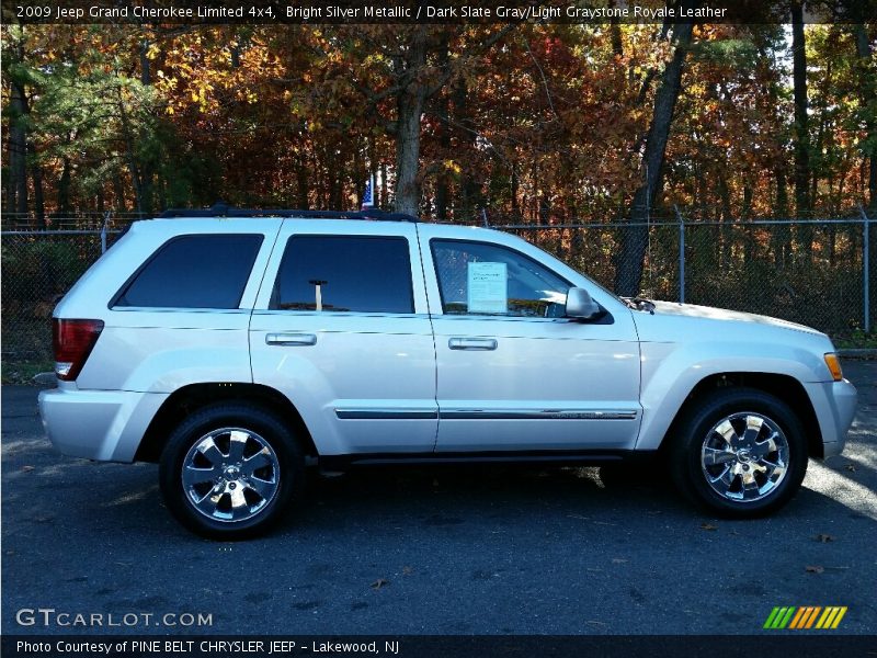 Bright Silver Metallic / Dark Slate Gray/Light Graystone Royale Leather 2009 Jeep Grand Cherokee Limited 4x4