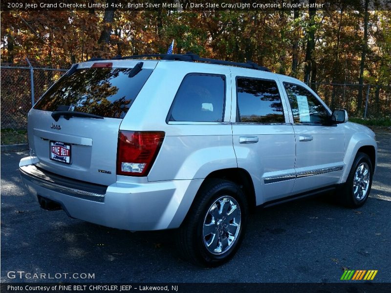 Bright Silver Metallic / Dark Slate Gray/Light Graystone Royale Leather 2009 Jeep Grand Cherokee Limited 4x4