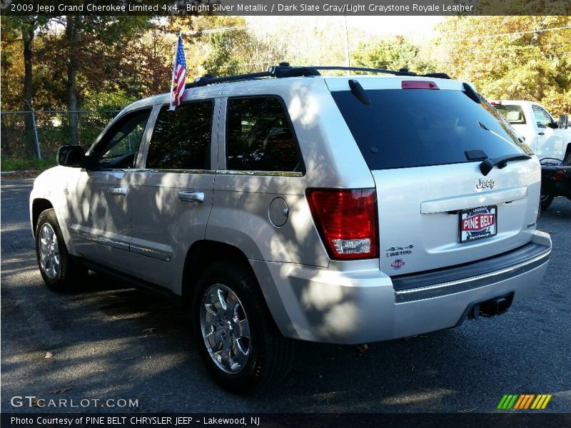 Bright Silver Metallic / Dark Slate Gray/Light Graystone Royale Leather 2009 Jeep Grand Cherokee Limited 4x4