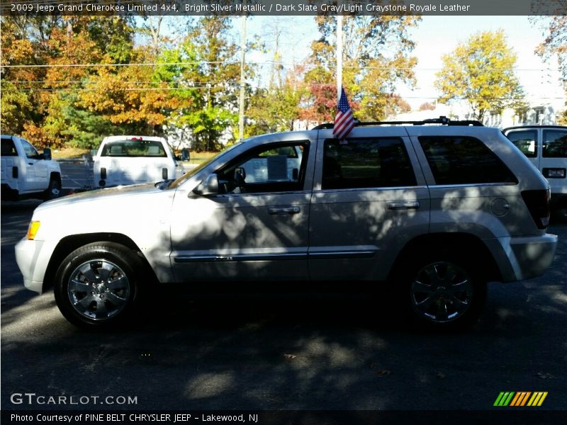 Bright Silver Metallic / Dark Slate Gray/Light Graystone Royale Leather 2009 Jeep Grand Cherokee Limited 4x4