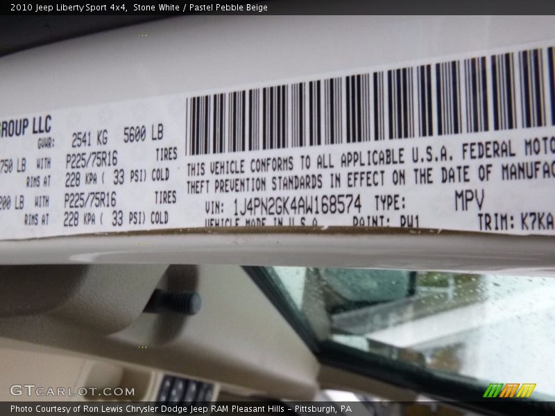 Stone White / Pastel Pebble Beige 2010 Jeep Liberty Sport 4x4