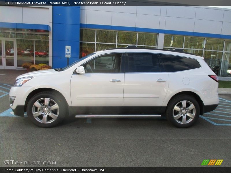 Iridescent Pearl Tricoat / Ebony 2017 Chevrolet Traverse Premier AWD