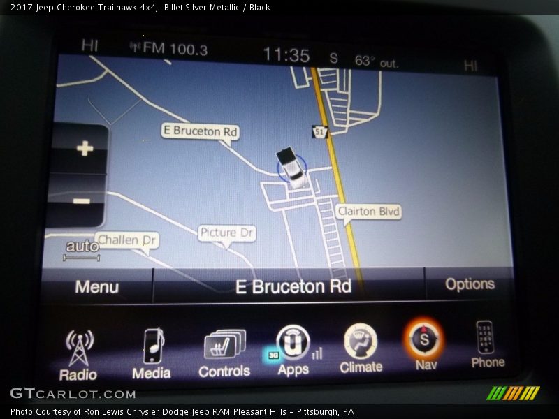 Controls of 2017 Cherokee Trailhawk 4x4