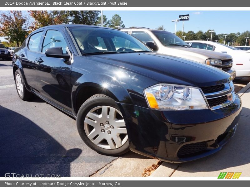 Black Clear Coat / Black/Light Frost Beige 2014 Dodge Avenger SE