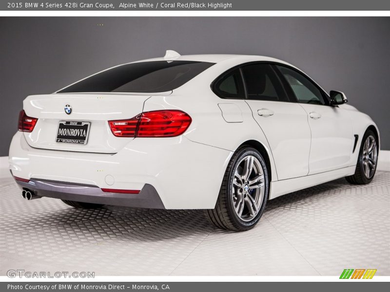 Alpine White / Coral Red/Black Highlight 2015 BMW 4 Series 428i Gran Coupe