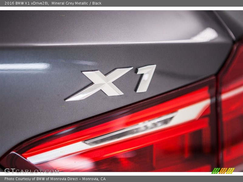 Mineral Grey Metallic / Black 2016 BMW X1 xDrive28i
