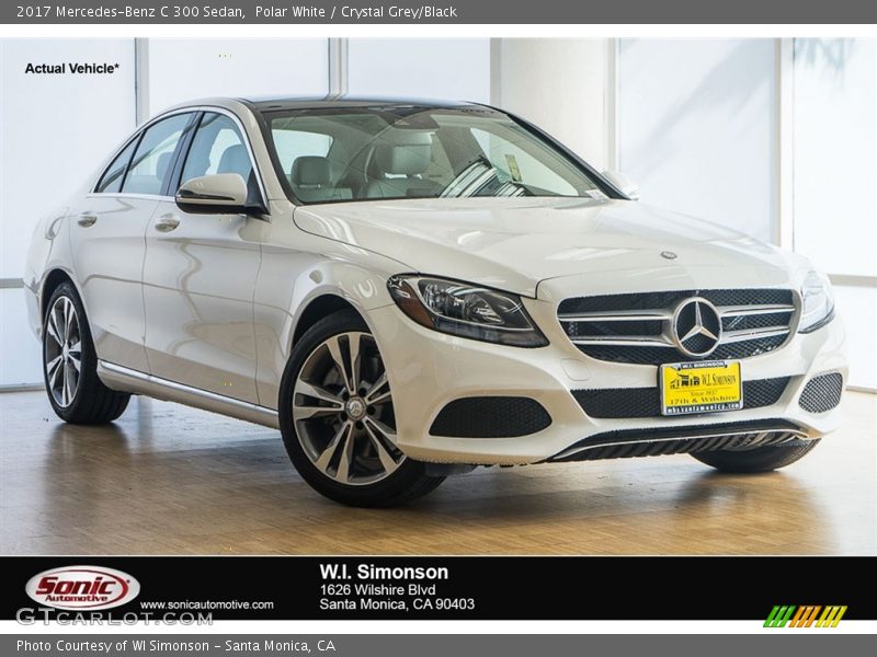Polar White / Crystal Grey/Black 2017 Mercedes-Benz C 300 Sedan
