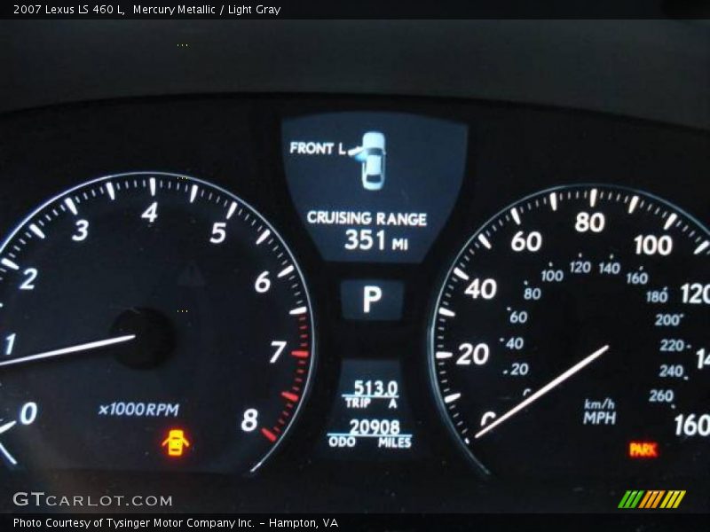 Mercury Metallic / Light Gray 2007 Lexus LS 460 L