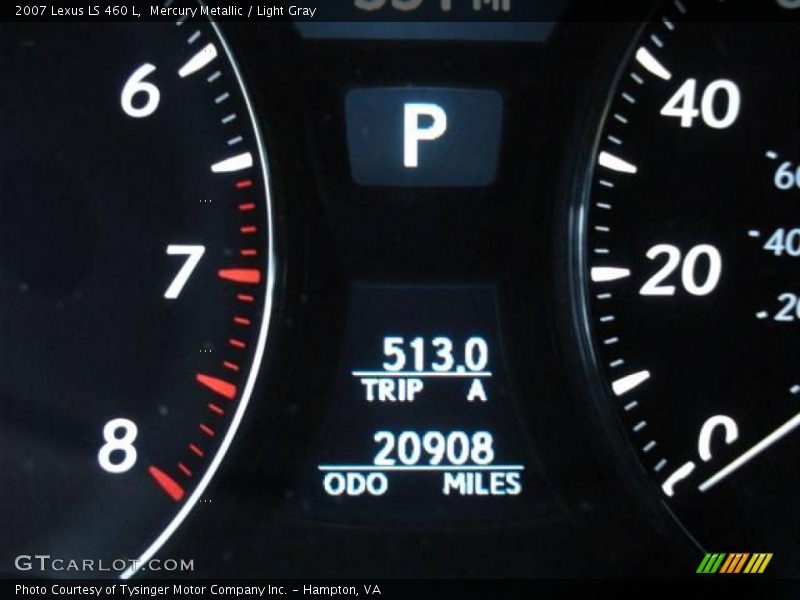 Mercury Metallic / Light Gray 2007 Lexus LS 460 L