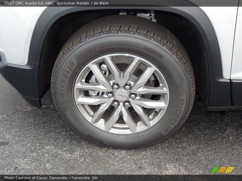 Quicksilver Metallic / Jet Black 2017 GMC Acadia SLE AWD