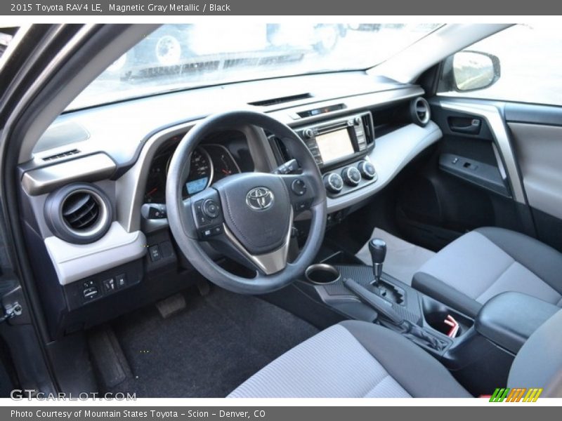 Magnetic Gray Metallic / Black 2015 Toyota RAV4 LE