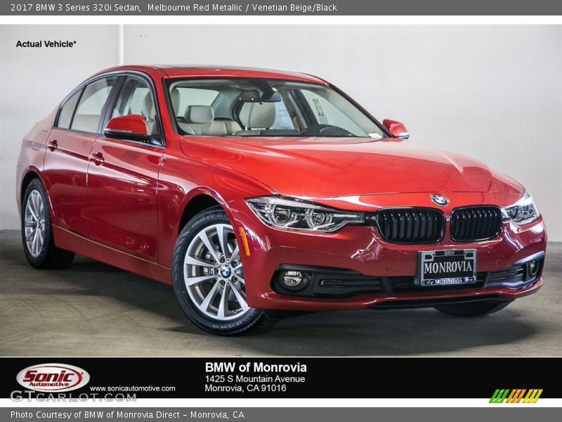 Melbourne Red Metallic / Venetian Beige/Black 2017 BMW 3 Series 320i Sedan