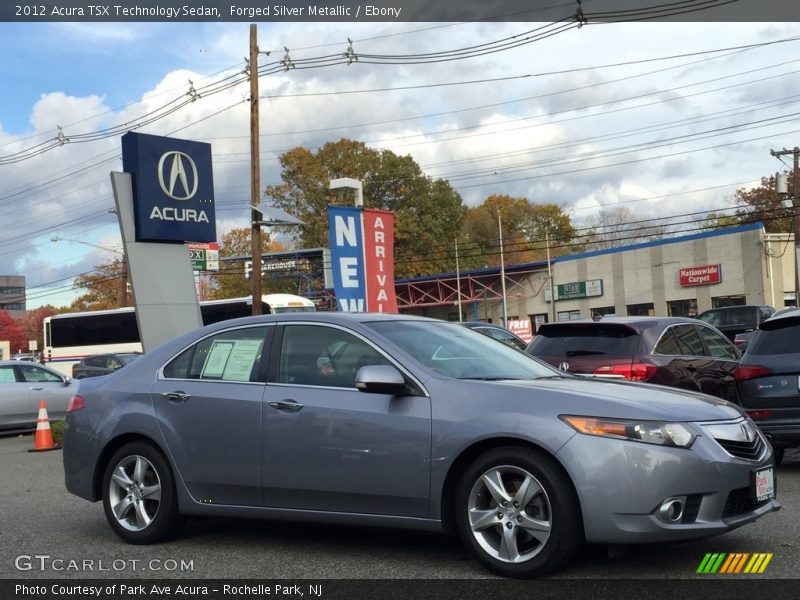 Forged Silver Metallic / Ebony 2012 Acura TSX Technology Sedan