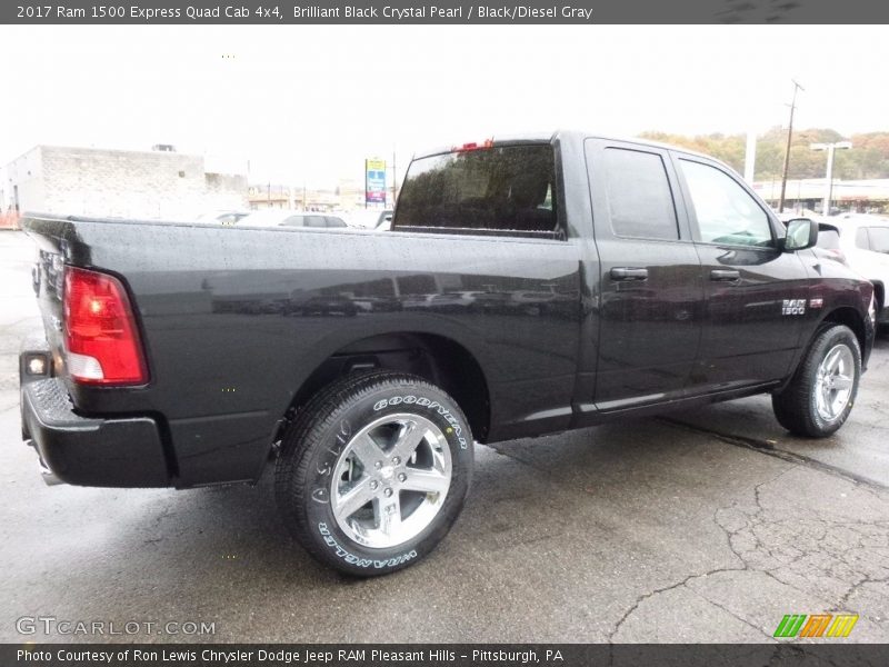 Brilliant Black Crystal Pearl / Black/Diesel Gray 2017 Ram 1500 Express Quad Cab 4x4