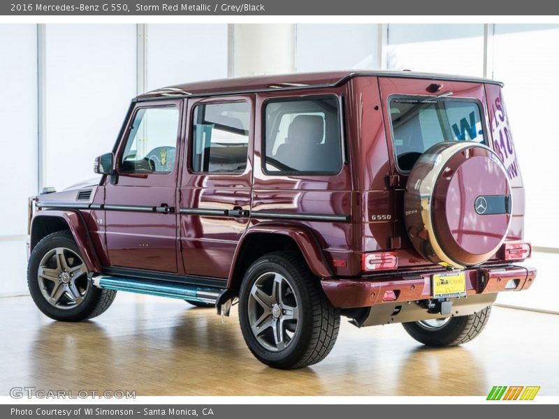 Storm Red Metallic / Grey/Black 2016 Mercedes-Benz G 550