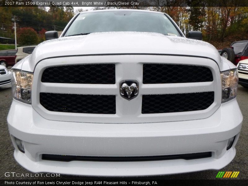 Bright White / Black/Diesel Gray 2017 Ram 1500 Express Quad Cab 4x4