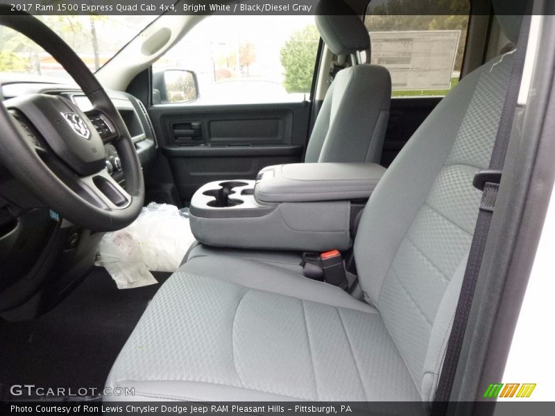 Bright White / Black/Diesel Gray 2017 Ram 1500 Express Quad Cab 4x4